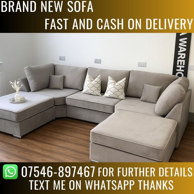 image for Budget _ Friendly, U shape sofa  Available in all colors 