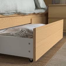 image for IKEA malm double bed frame with 2 drawers 