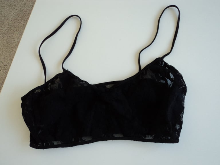 Brand new black lacy lingerie bra top.