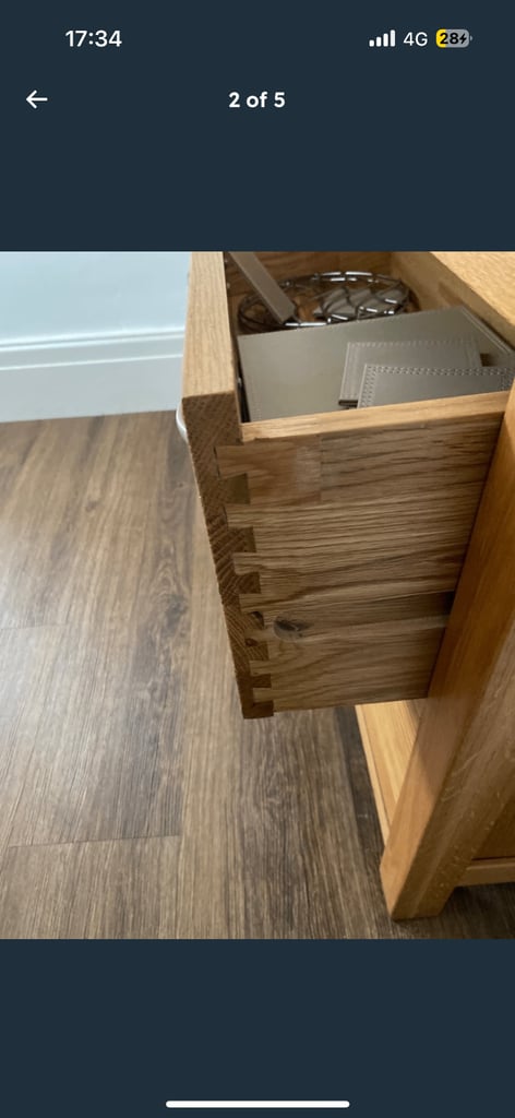 very good quality solid oak display cabinet possible delivery