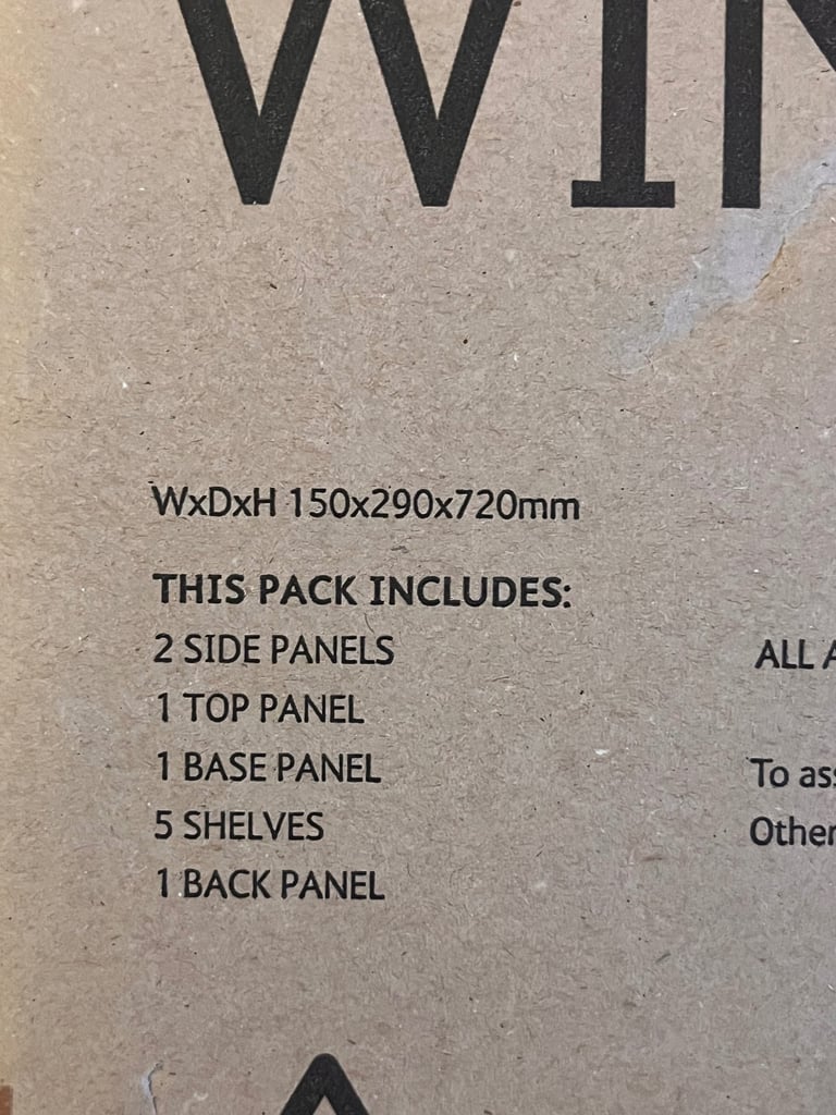 New boxed textured oak wine rack 