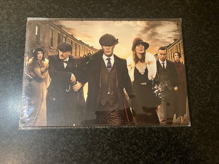 image for Vintage Style Sign Metal 30cm x 20cm Brand New, Peaky Blinders Man/Women Cave.