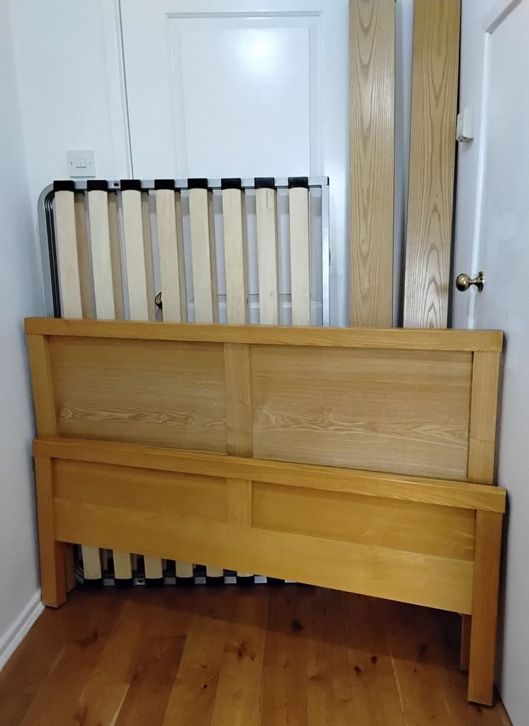 image for Oak Double Bed Frame John Lewis Superb Quality And Condition Can Deliver 
