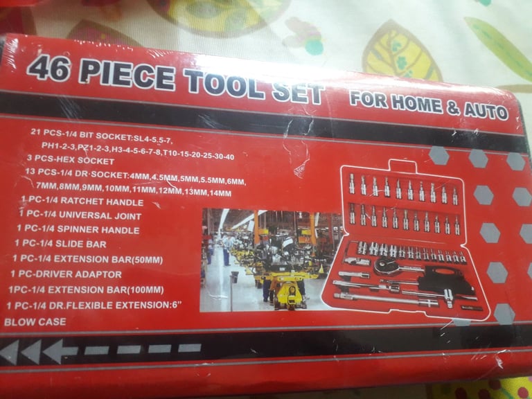 46 piece socket wrench set brand new 