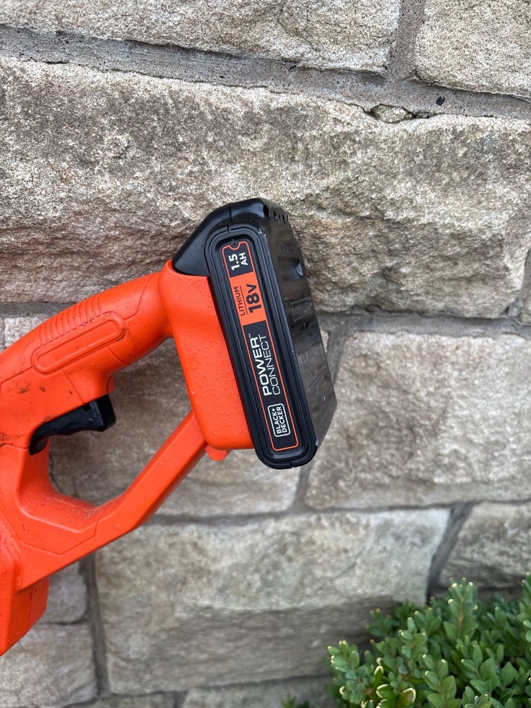 Black and Decker battery grass strimmer.