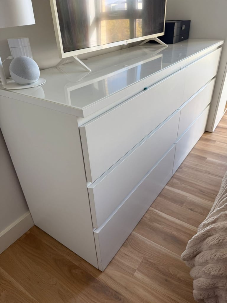 image for IKEA glass top chest of drawers
