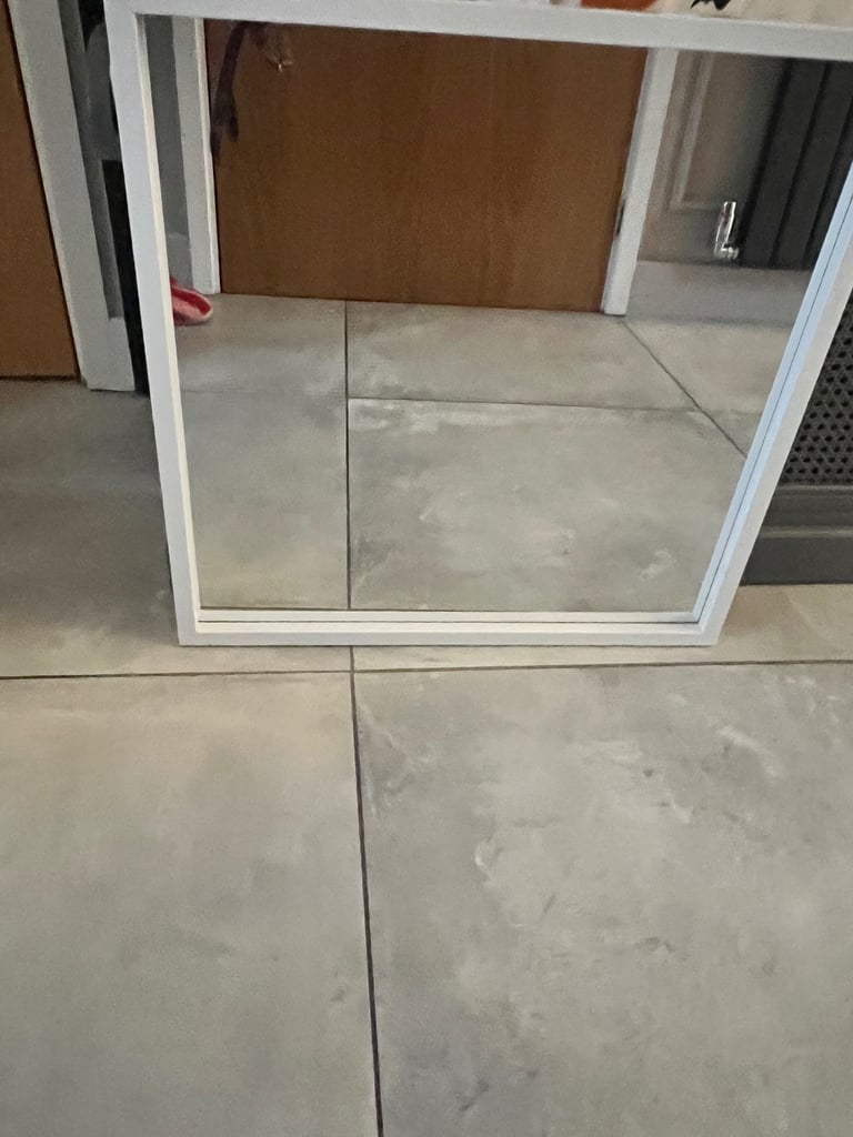Dunelm white square mirror 