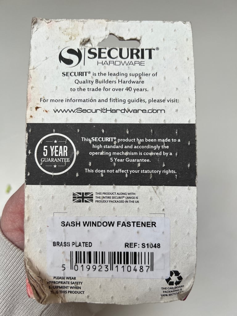 Sash Window Finger Locks