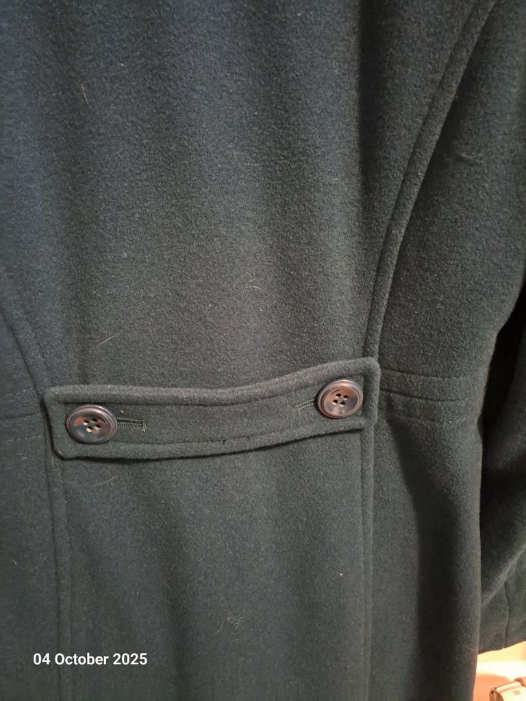 Autonomy teal green blue size 8 Reefer style jacket,  80% wool