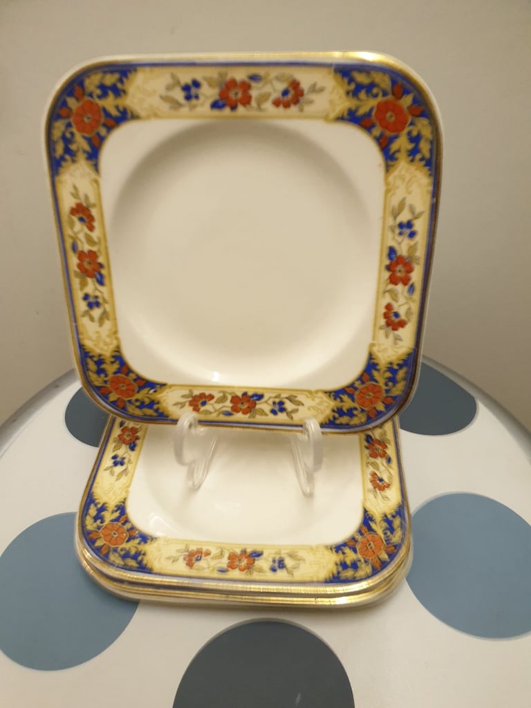 image for Woods Ivory Ware sandwich plates (RARE)