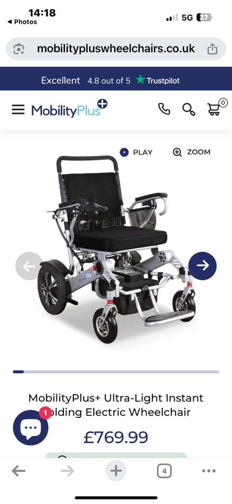 image for Electric wheelchair- brand new 