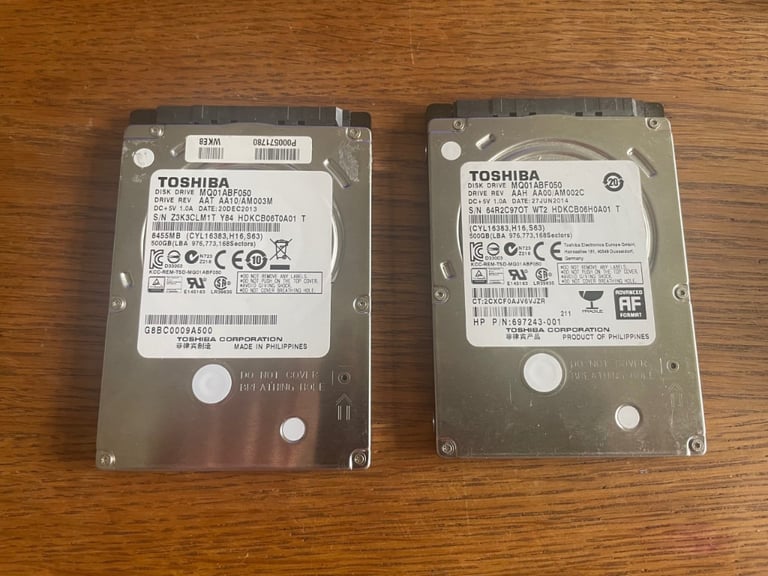 Priced individually 2 x 500gb HARD DRIVES HDD SATA 2.5" FOR LAPTOP PC OR  PS4 FIXED PRICE | in Hillington, Glasgow | Gumtree