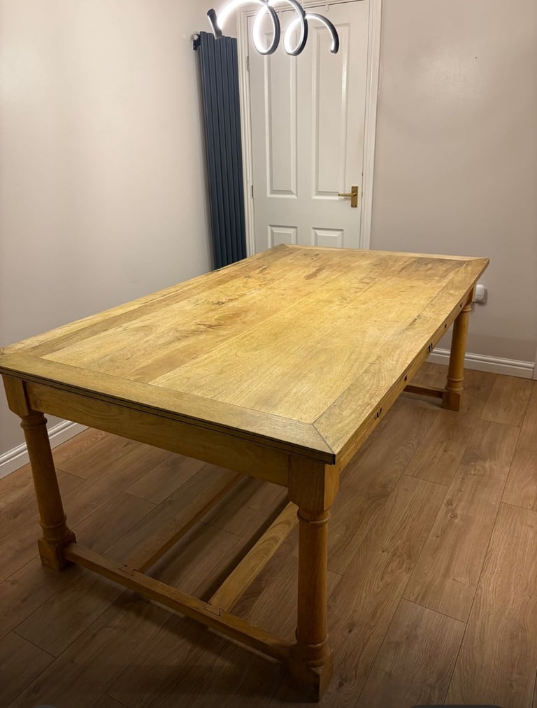 image for Solid wood dining table and 6 chairs.