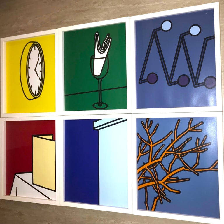 PRICE REDUCTION- Iconic Some Poems screen prints by Patrick Caulfield