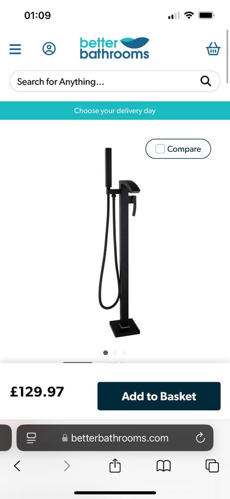 image for Free standing tap with shower 
