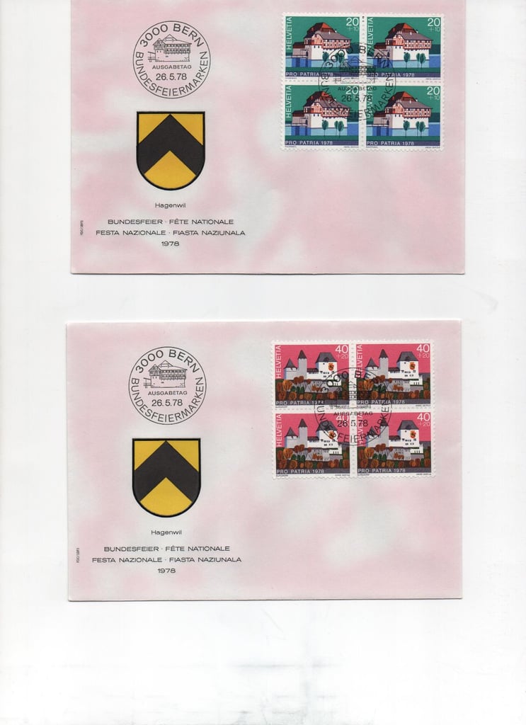 412 Switzerland first day covers