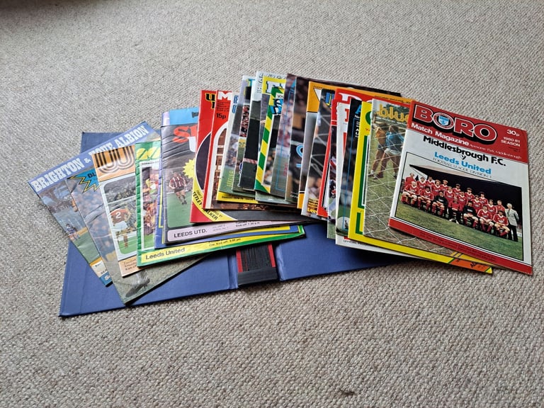 11 Full Season Sets of Leeds United Home Programmes