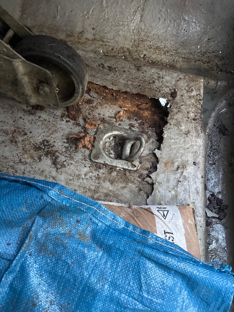 Twin axle fibreglass trailer