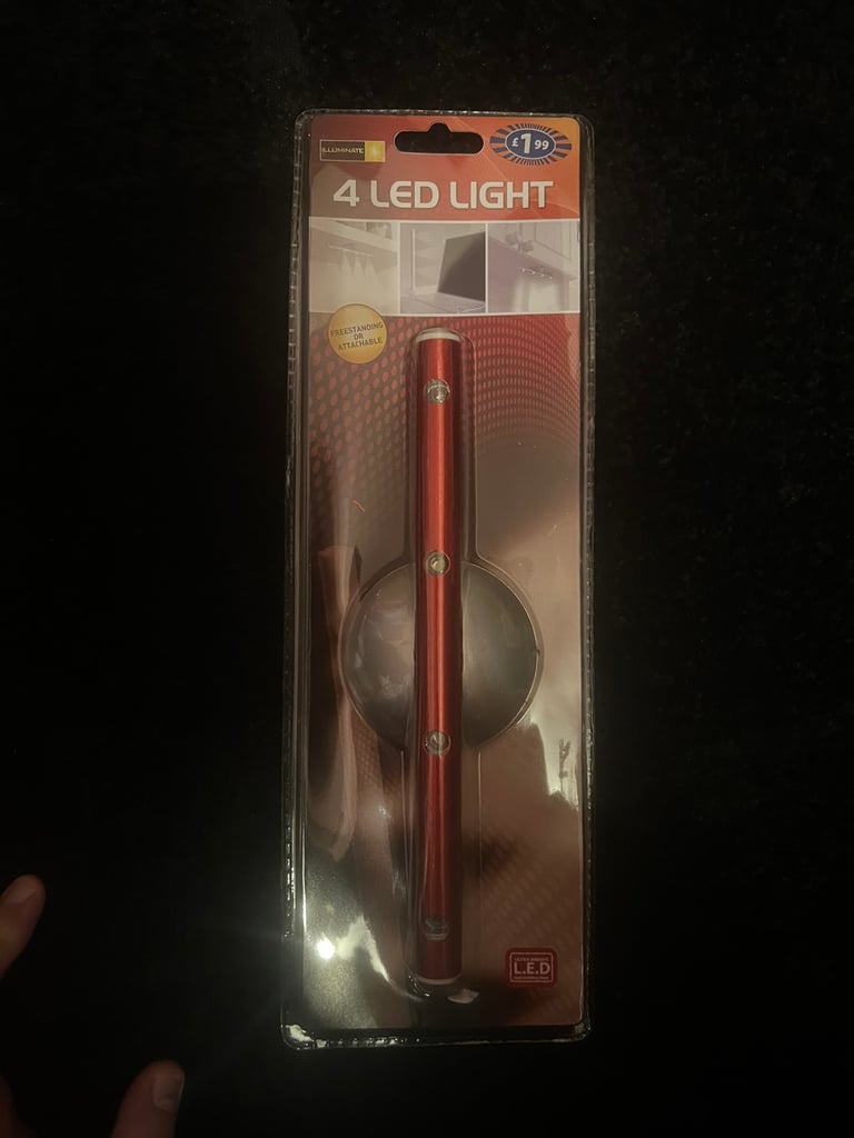 4 LED Red Stick On Lights