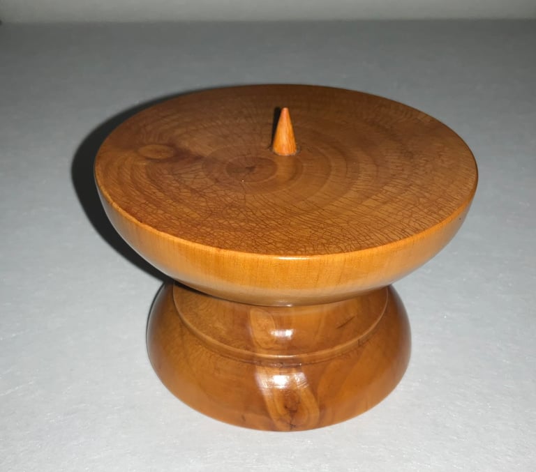 Vintage Italian Wooden Candle Base by Maco