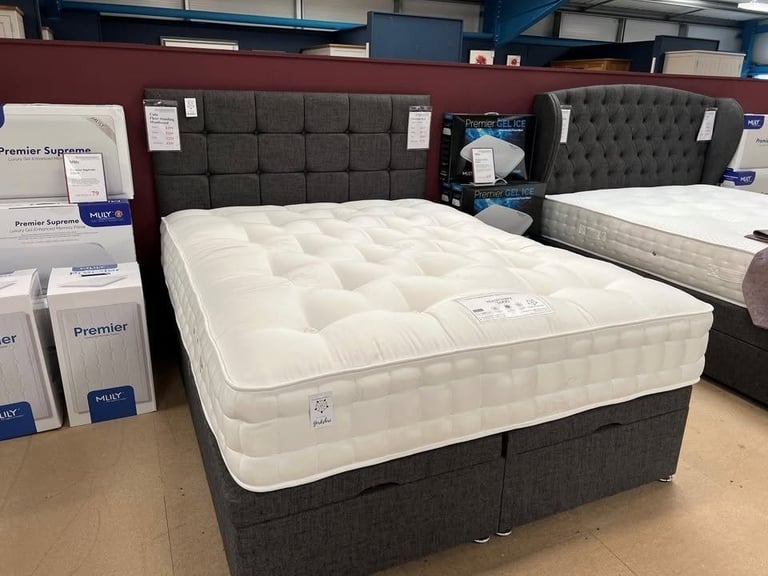image for Modern DIVAN 4FT6 Double Bed Base With Mattress & Storage Drawers >> 20% Off >> Today Delivery>>