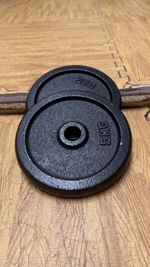 2x 5kg weight plates 