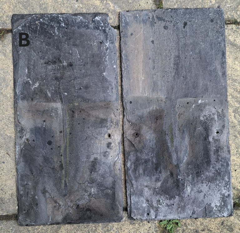 Welsh Slate 20 x 10 x 8mm   reclaimed roof tiles