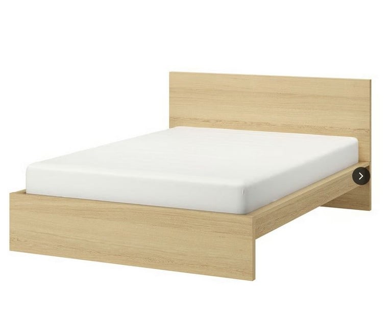 MALM Ikea Double Bed & HAMARVIK Mattress