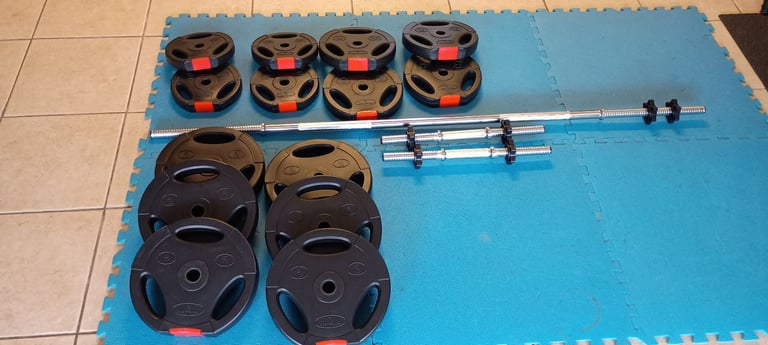 Tri-grip vinyl weights set 