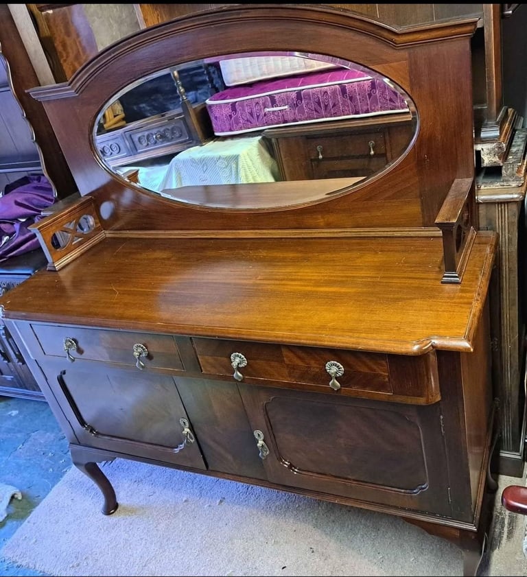Antique Edwardian Mahogany Sideboard 