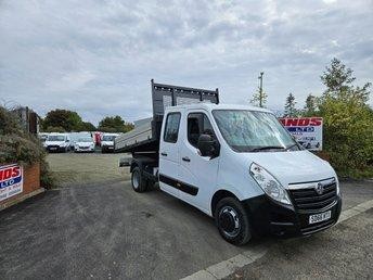 2016 ON 66 PLATE VAUXHALL MOVANO R3500 L3HI CDTL LWB TRW DOUBLE CAB TIPPER ULEZ