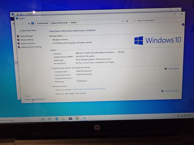 Laptop hp 17 inch screen 