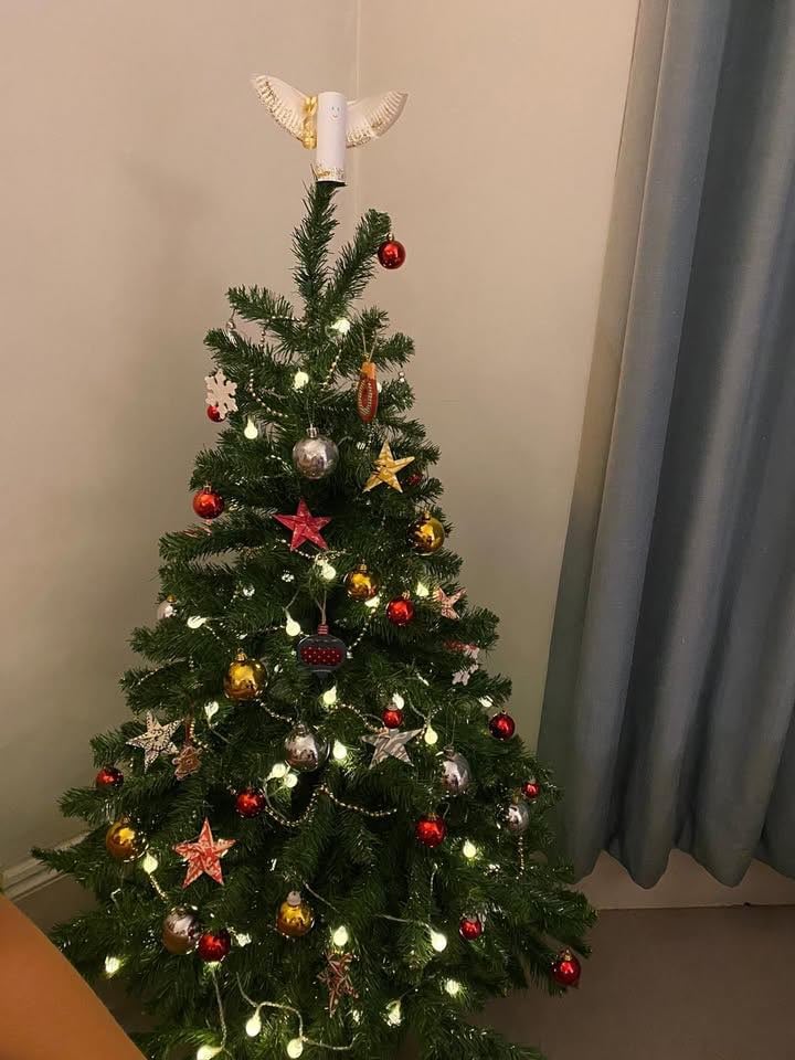 image for Christmas Tree and stand, with decorations