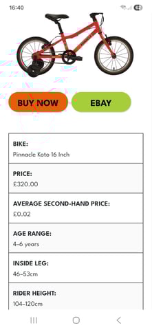 Pinnacle Koto 16-inch kids bike in Ottery St Mary, Devon Gumtree