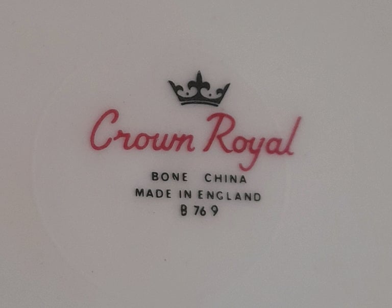 Crown Royal bone china plates - Collection ONLY