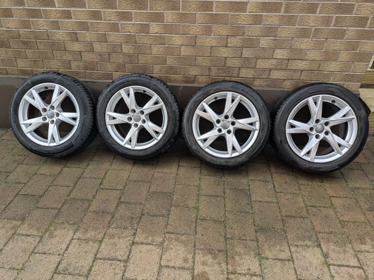 4 x 17 inch Alloy Wheels with tyres Audi VW Skoda Seat
