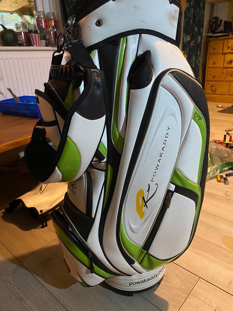 Powakaddy golf bag and clubs 