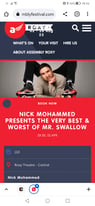 2 tickets for Nick Mohammed comedy show 