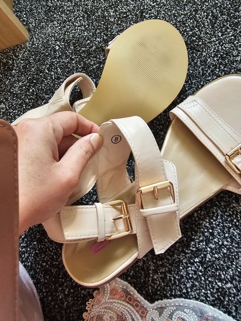 Beige colour sandles size 8