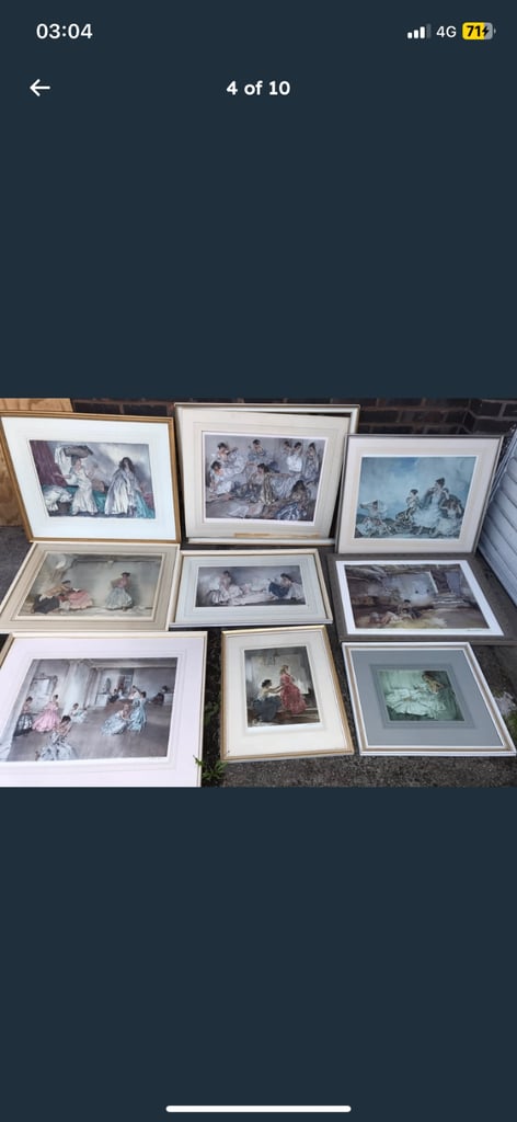 9 signed & stamped sir Russell Flint