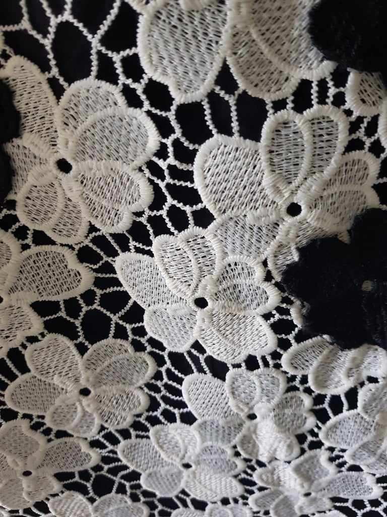 New. Black and White Lace Peplum Dress. Size 14. Kaleidoscope.