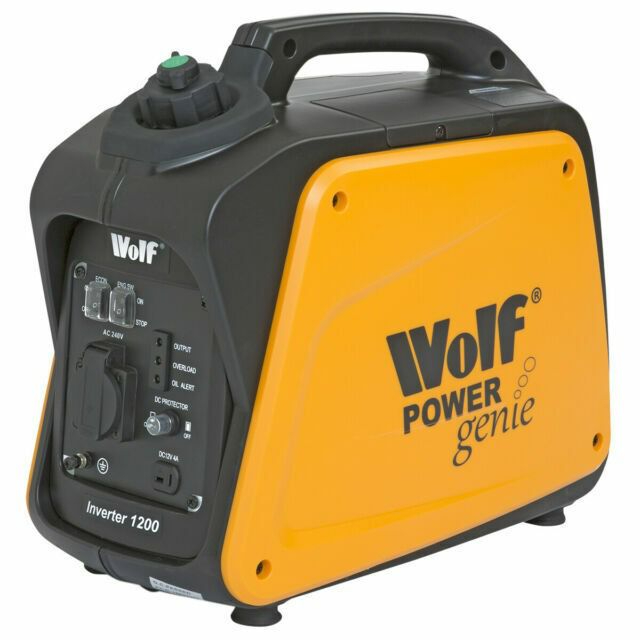 Wolf WPG1200 Power Genie Petrol Inverter Generator with Oil and Petrol Can