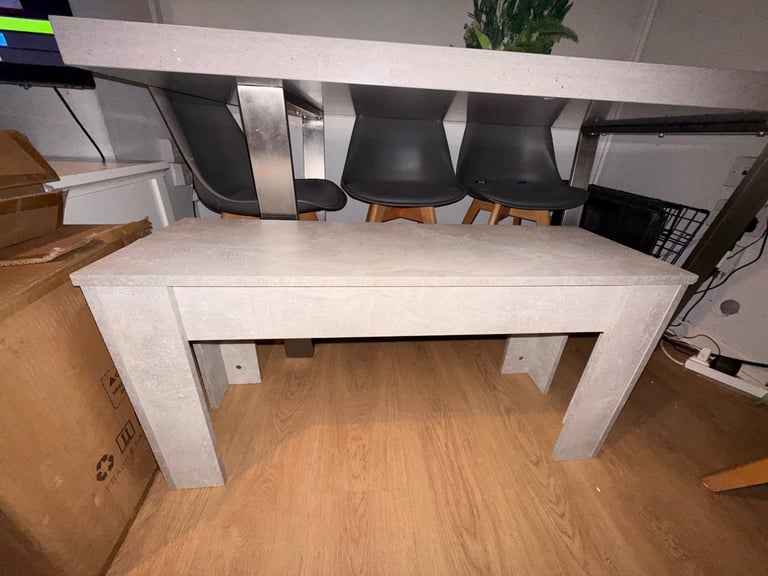 Dining table 4 chairs and bench 
