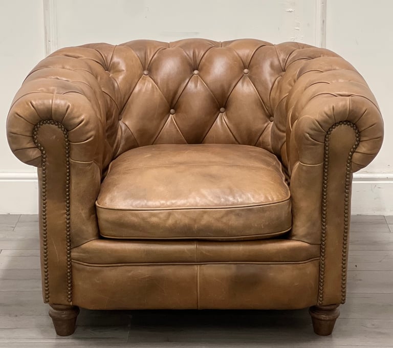 image for Alexander & James Abraham Leather Chesterfield Armchair