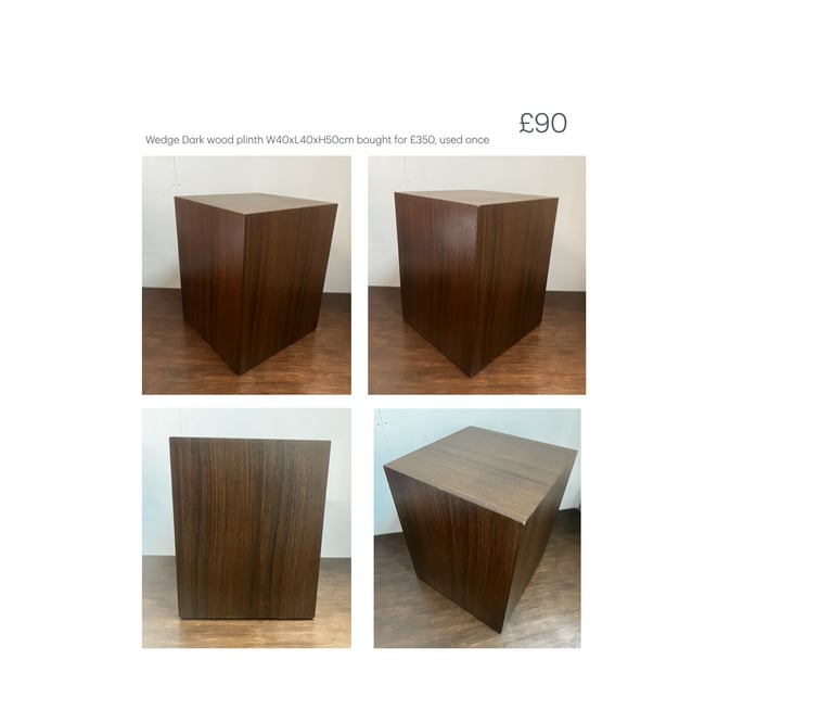 image for Specialist Display plinth for sale, wood texture 