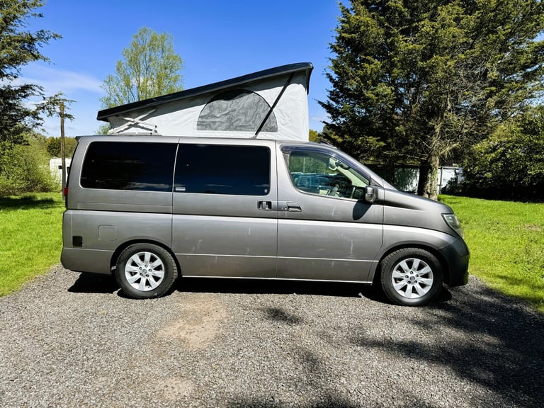 NISSAN ELGRAND FACE LIFT CAMPER VAN 3.5 V6 PETROL FULL SIDE KITCHEN CONVERSION