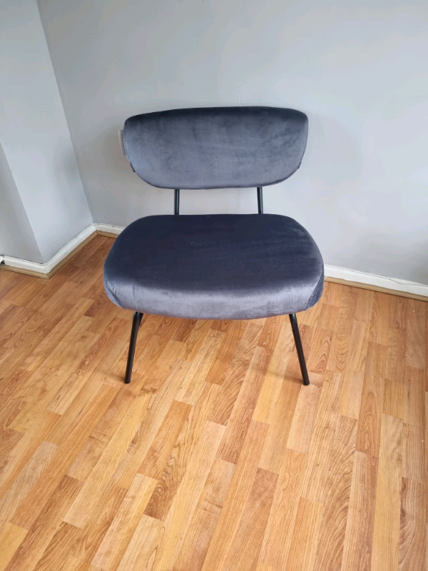Brand new grey velvet chair