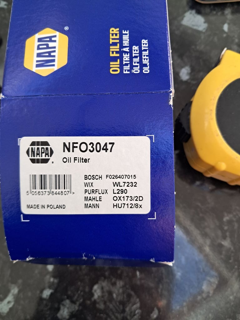 Vauxhall corsa oil filter 