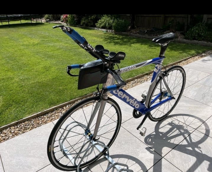 Cervelo P2 time trial bike with upgrades 