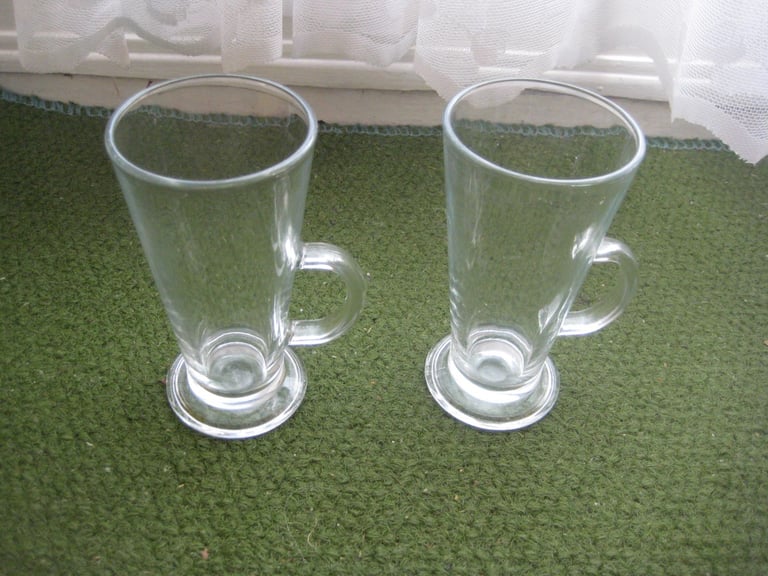 image for 2 Tall Glass Mugs: 2 for Only £3.00